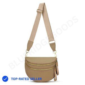 Checkered Crossbody Fanny Pack Nylon Waist Bag Adjustable Strap Y2K